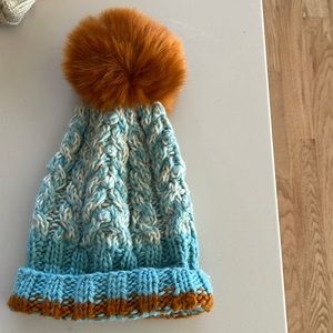 Free People winter hat with Pom Pom
